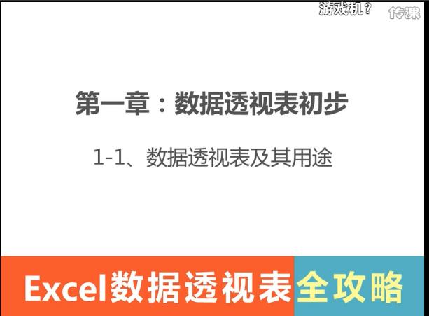 Excel数据透视表