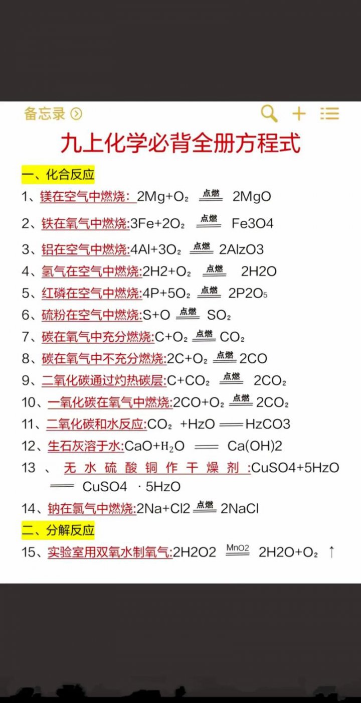 【高中化学必修二】零基础系统课 - 公式展示