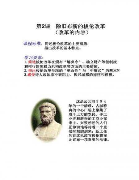 世界古代史（俞磊）非常好的历史课程视频 - 梭伦改革历史场景复原图