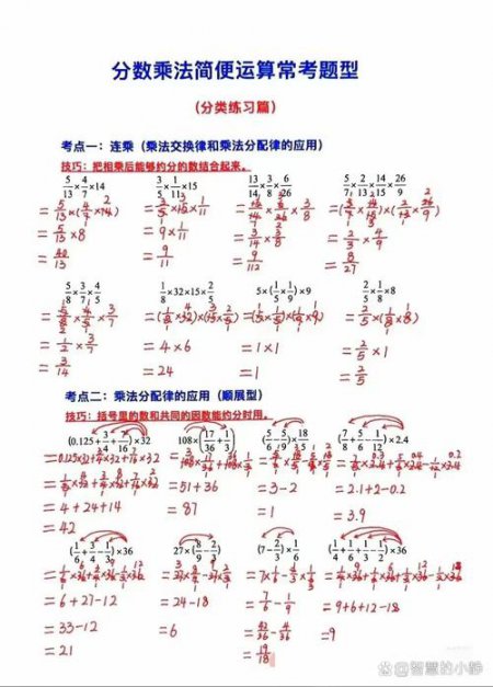 人教版小学六年级数学下系统辅导视频 - 分数巧算相关图片