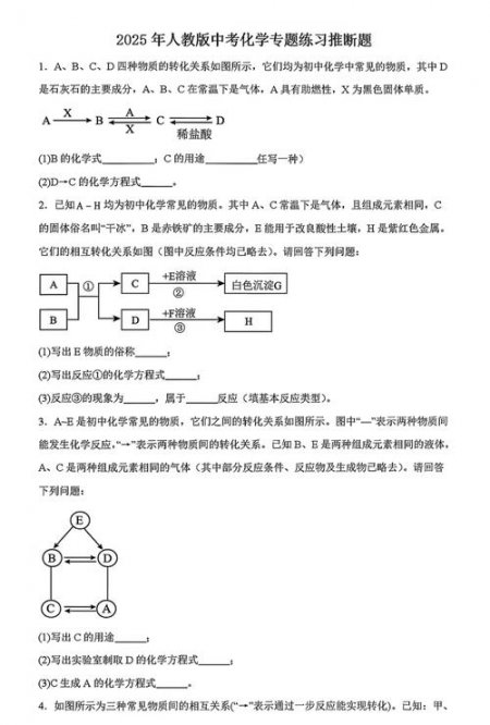 中考化学复习提高练习题讲解课 - 相关描述