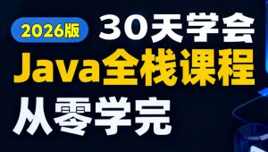 30天学完Java全栈 零基础入门全套